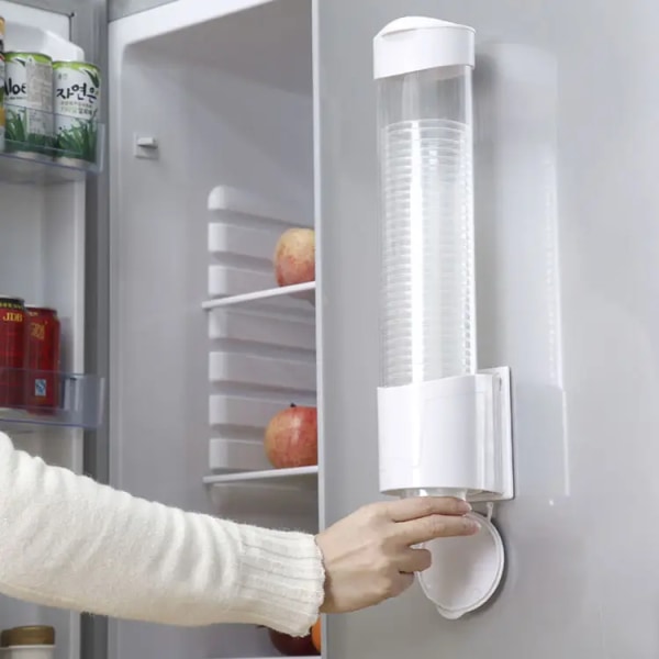 Kopdispenser Væghængt Plastik Vanddispenser Engangs Kopholder Stativ, Lim eller Skrue Plade Montering til Papir