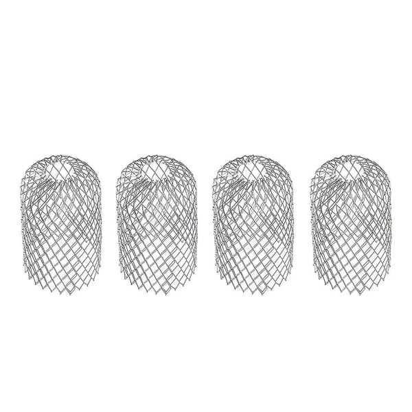 4 stk Mesh Sil for blad, regnfilterbeskyttelse, takrennebeskyttelse, takrenneutløpsdeksel Silver 16X7.6cm
