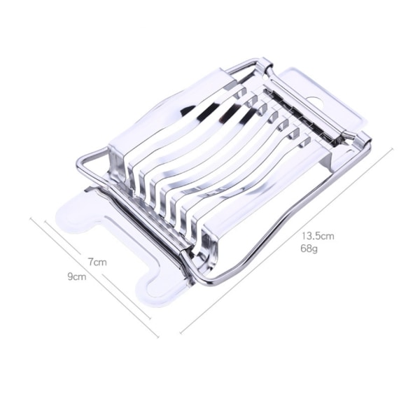 Multifunksjonell eggkutter i rustfritt stål, brukes til å kutte egg, bananer og jordbær