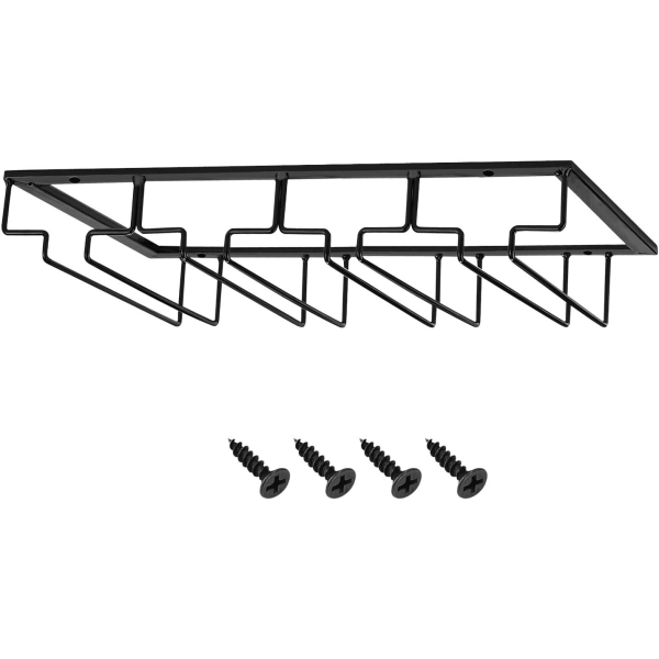 Vinglasställ Under Skåp, Vinglashållare Tråd Vinglashållare Förvaring Hängare För Skåp Kök Bar (4 Rader)