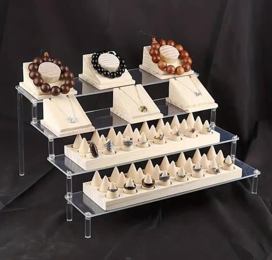 4-lags akryl display stander 15,5 tommer klar parfume organizer hylde til makeup, hudpleje, cupcakes, samleobjekter display