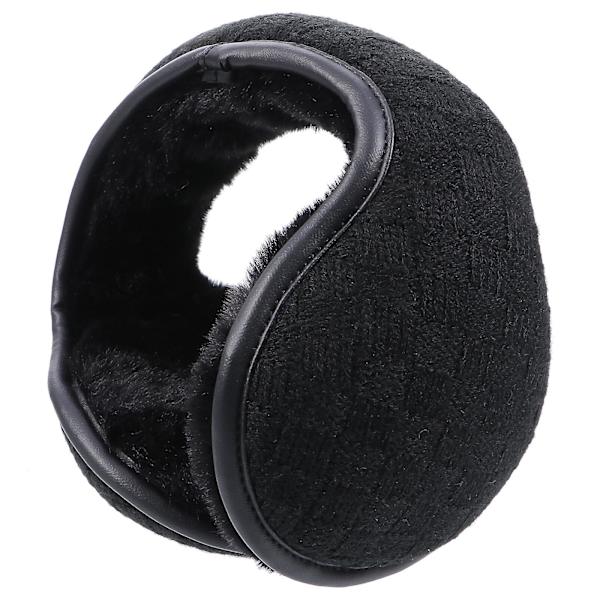 1 stk Vintervarme Ørevarmere Plys Varme Ørebetræk Udendørs Øremuffe Sort 44x10,2 cm Black 44x10.2cm