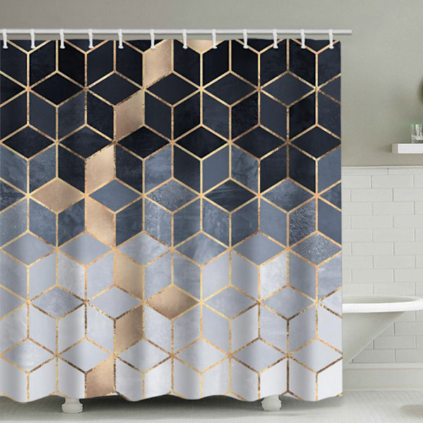 Geometrisk bruseforhæng med retro gradient, 180cm*180cm