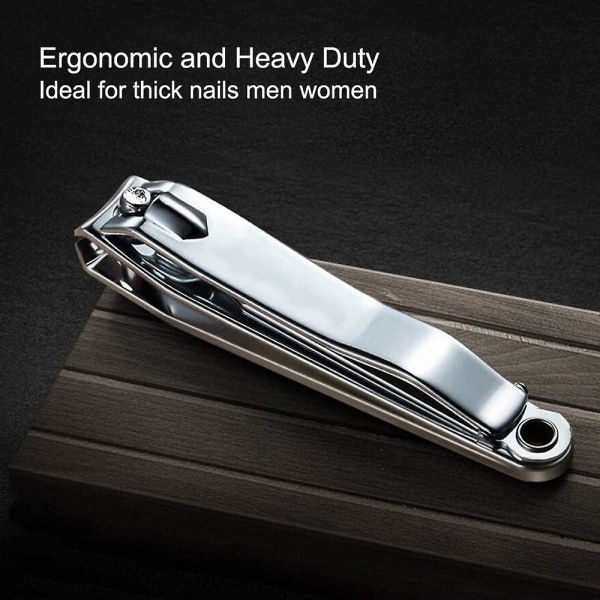 Heavy Duty nagelklippare, rostfritt stål tå finger nagelklippare för män kvinnor (1st, silver)