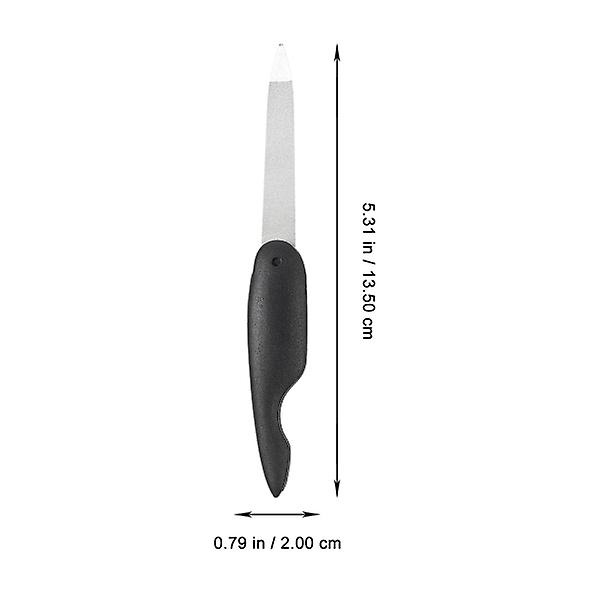 8 st Metallvikbara Nagelfilar Dubbelsidig Nagelfil Buffert Fingernaglar Tånaglar Manikyrfiler Svart13 Black 13.5x2cm