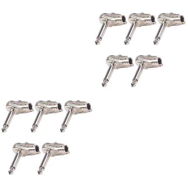 15 stk 6,35 mm grensesnitt Effektpedal Kontaktkabel Adapter Jack Pedalbrett Instrumentkontakt 10 pcs