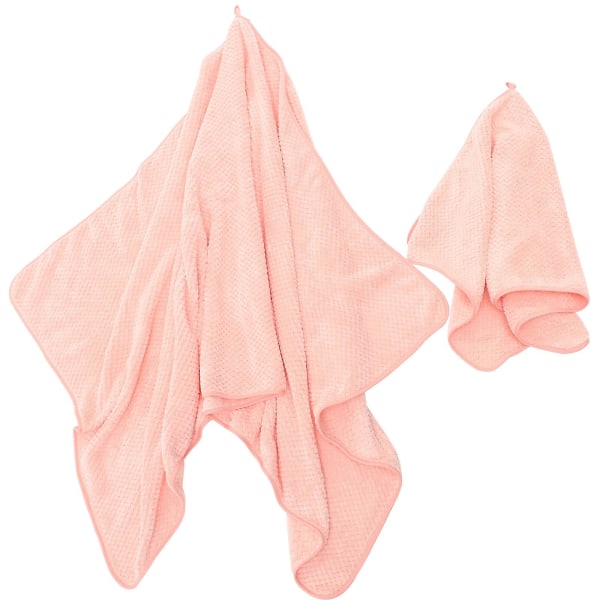 1 Sæt Badehåndklæde til Voksne Stort Vaskeklud Multifunktionelt Absorberende Badehåndklæde Brusebadshåndklæde til Hotel Pink 140X70CM Pink 140X70CM