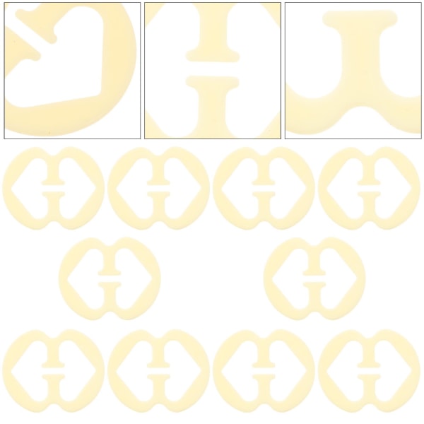 50 stk Kreative Usynlige BH-spenner Kvinner Undertøy Stropp Anti-skli SpennerKompleksjon 50stk4.3X3.5C Complexion 50pcs 4.3X3.5CM
