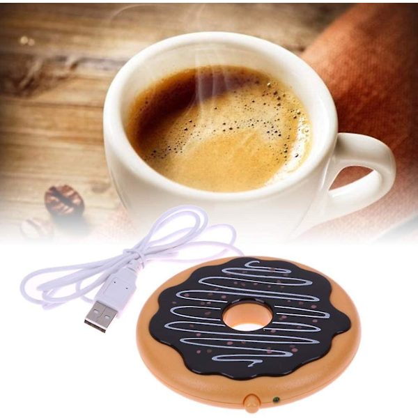 USB Uppvärmd Kaffemugg Värmare Donut Dryckunderlägg För Hemmakontor Skrivbordsanvändning