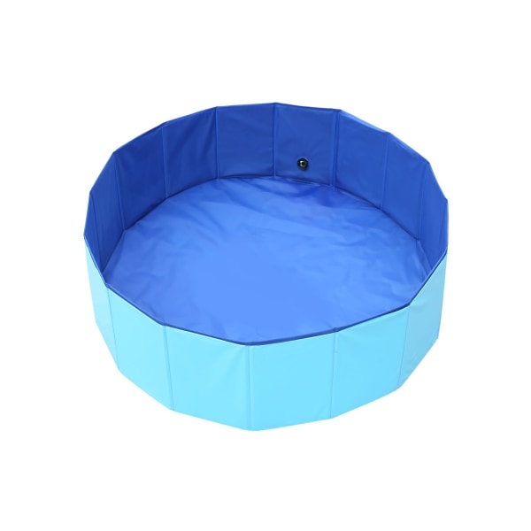 Foldbar Hundebad Pool Sammenklappelig Hundebad Pool Badekar Børnepool til Hunde Katte og Børn (48inch.D x 11.8inch.H, Blå)