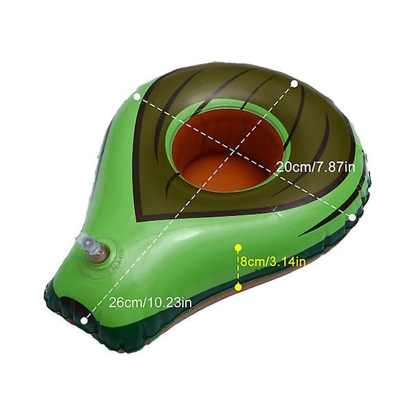 6 stk. Coasters Drinks Oppustelige Kop Coaster Pool Floats Cup Holder Drikkevare Float Grøn 26X20X8CM Green 26X20X8CM