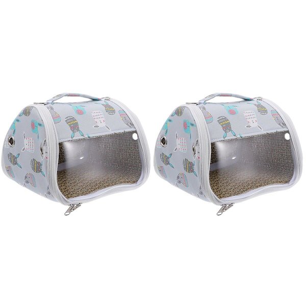 3-pack Hamsterburnaresväska Andningsbar Bärbar Djurreseväska Utgående Väska 2-pack 16X12.5cm 2pcs 16X12.5cm