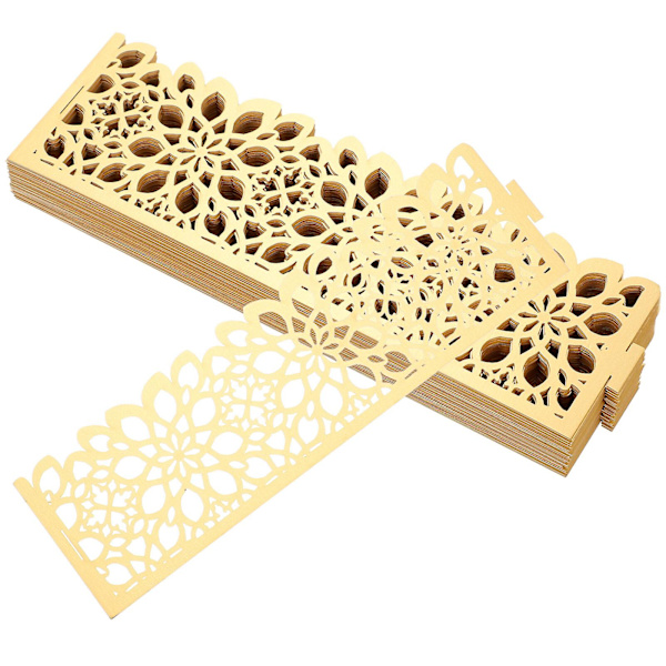 50 stk Serviettholdere Bord Gull Serviettringer Sett Bordnummer 1-30 Dekorative Servietspenner Bryllup Golden 17X5X2CM