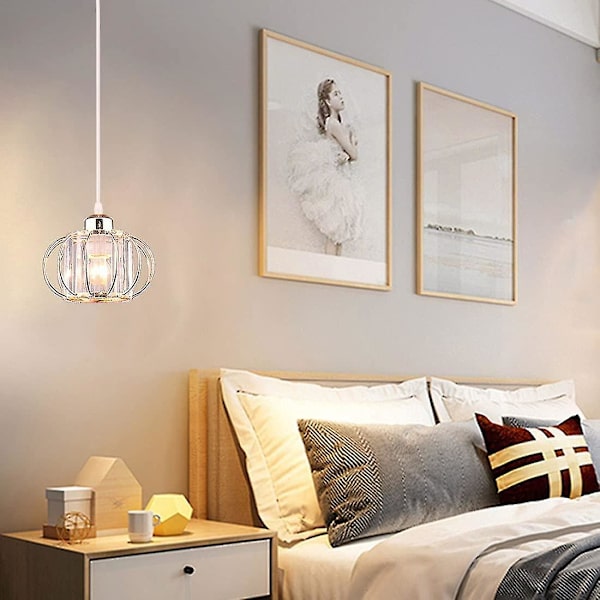 Hengende Krystall-Lysekrone, Flush Mount Taklampe, Jernbur, Hengelampe Armatur For Hjemmet, Gull Gold