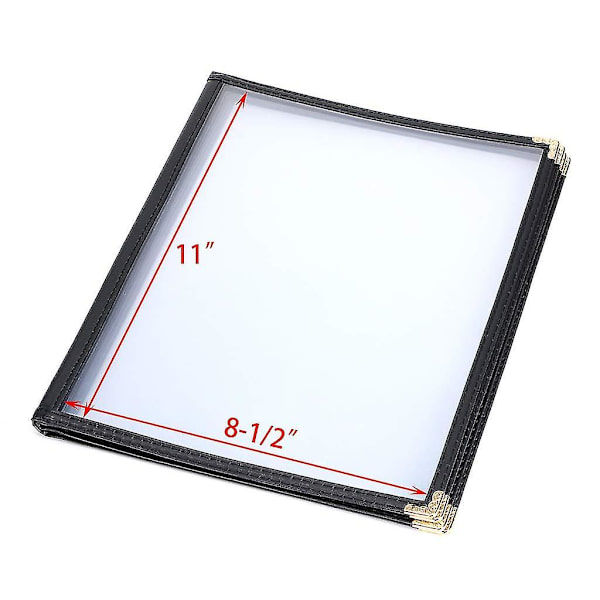 2 stk. 9,44 x 14,96 tommer menukort, 4 sider, 8 visninger, egnet til standard brevpapir