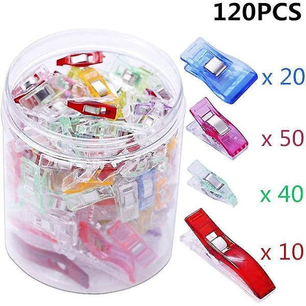 Syklips af plastik, 120 stk. stofklips tilbehør syklips