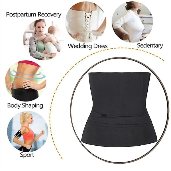 Bandage Wrap Midjetränare Tejp Osynlig Midjetrimmer Wrap Ländryggsstöd För Midjeavlastning Kroppsformande Bälte 4 Meter 4 Meters