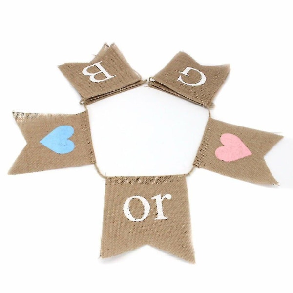 Baby Shower Trækbannere Burlap Swallowtail Banner Husfest Dekoration Banner