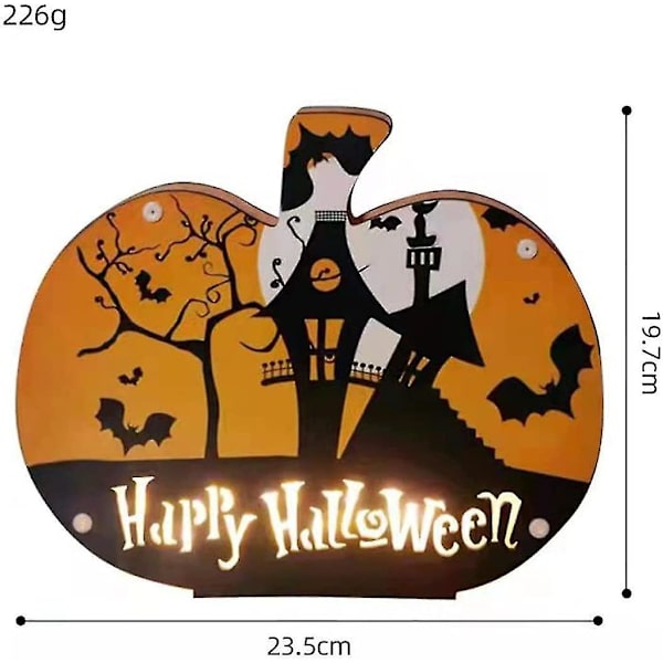 Halloween-koriste, Festivaalitunnelman Koriste, Riippuva Yövalo Kauhu Kurpitsa, Haamu, Noita. (kurpitsa) (paristot eivät sisälly)
