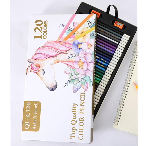 Professionella pennor för vuxna barn, 120 konstfärgade pennor med 2 st pennvässare, ritningsfärgpennor för vuxna målarböcker, skiss