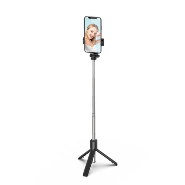 Selfie stick-mobilstativet støtter bluetooth, fjernkontroll og kan utvides til ett enkelt ben.
