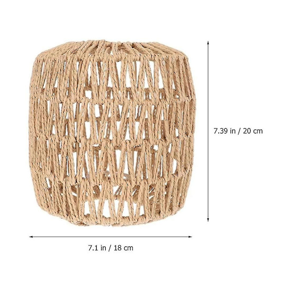 Kunstflettet Rattan Lampskærm Håndvævet Lysekrone Lampskærm