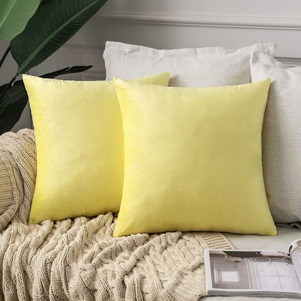Set med 2 Dekorativa Sammetskuddfodral Soffa Kuddfodral Super Mjuk Dekoration Hem Vardagsrum Sovrum För Soffa 45x45cm Vattengrön