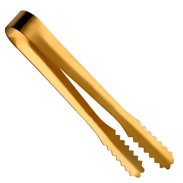 Guld Is Tænger Til Is Spand, Serveringstænger, Bartænger, Rustfrit Stål, -Forgyldt- Til Bar