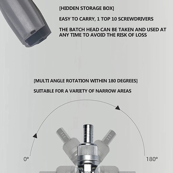 11 i 1 Magnetisk Ratsj-Skrutrekker, Skrutrekkerbitssett Med Bitsholder, 180 Grader Rotasjon, Multifunksjonelle Reparasjonsverktøy For Hjemmeapparater Maskiner, 8