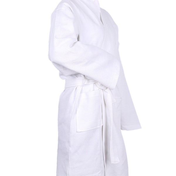 Kvinder Kimono Robes Letvægts stof badekåbe Knælængde badekjole Blød damekåbe