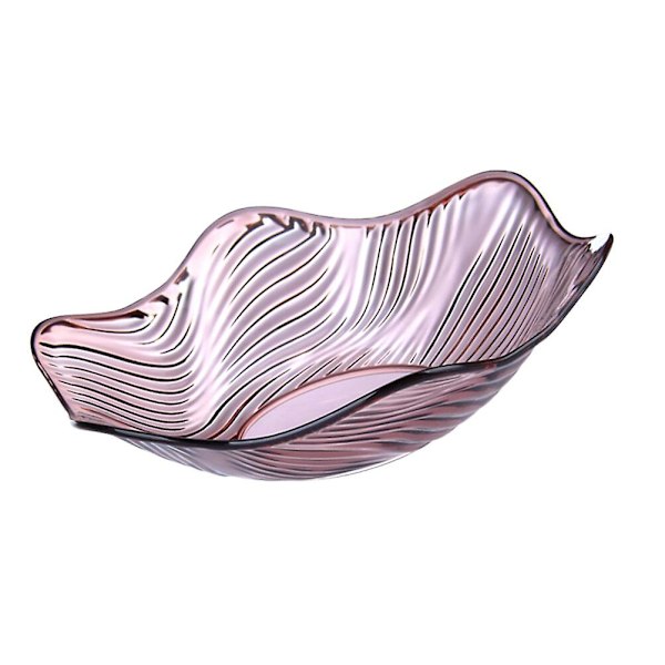 Plastik Krystal Frugtfad Blomst Design Snack Nød Skål Bølge Slik Holder Salat Skål Til Hjemmet (lilla)Lilla25.8*25.8*6.8cm Purple 25.8*25.8*6.8cm