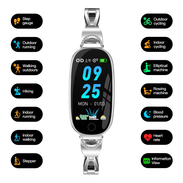 Smart Watch Dame Smart Watches Pulsmåling Fitness Armbånd Smartwatch Gave
