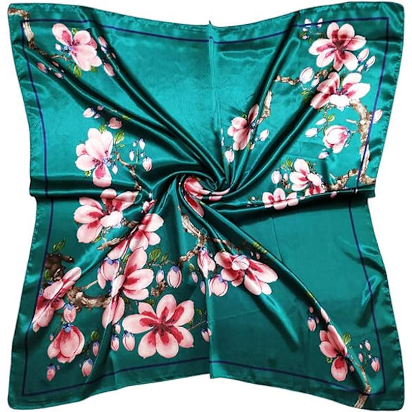 Satinbandana i sidenliknande material för kvinnor, 35 tum, kvadratisk, för sömn