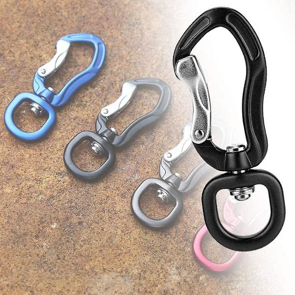 Roterande Karbinhake Multifunktionell Aluminiumlegering Karbinhake Vridbar Karbinhake Clip Används För Utomhus Camping Vandring Ryggsäck Krok Nyckelring Etc (1st, Sv
