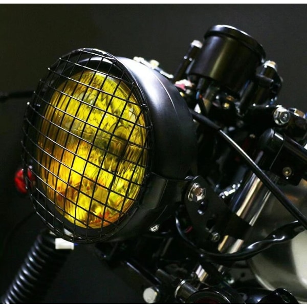 CG125 retro strålkastare modifierad GN125 retro svart skal rund strålkastare motorcykel tillbehör