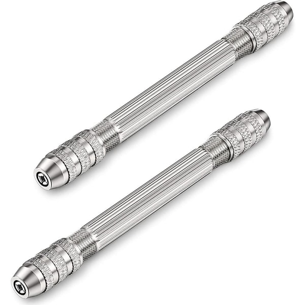 Verktøy for å tvinne kobbertråd - Dobbel Pin Vise, Hånddrill Mini Pin Vise Vikle Kobbertråd Håndlagde Verktøy For Hårnål Nøkkelring Smykkefremstilling (4 stk)