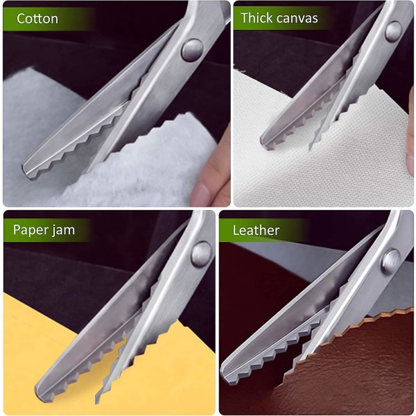 24cm Saks, Professionelle Sy-Saks, Rustfrit Stål Blade & Plastikhåndtag - Til Papir Og Stofskæring, Grøn