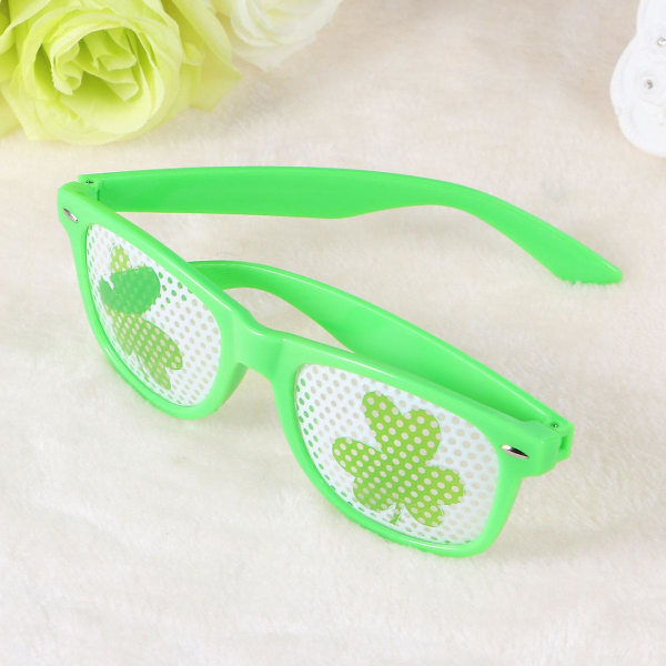 Grön Shamrock-tryckt Glas i Plast för Kostymfest för Män och Kvinnor
