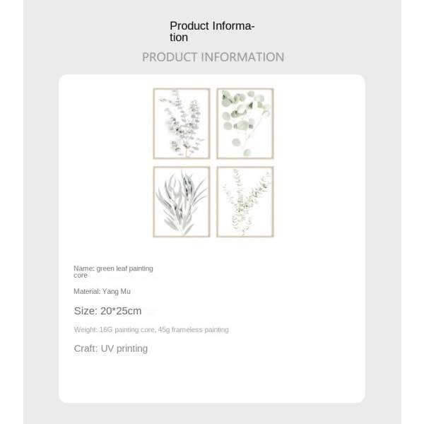 Haus and Hues Inramade Botaniska Tryck - Set om 4 Inramade Växtbilder Väggkonst, Botanisk Dekor, Eukalyptus Dekor, (8X10 Beige Inramad)