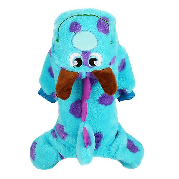 Halloween-teemainen koiranvaate Lämpimä Koiranpuku Paksu Pentuväate Ihastuttava Lemmikkieläinten Vaate Taivaansininen L Sky-blue L