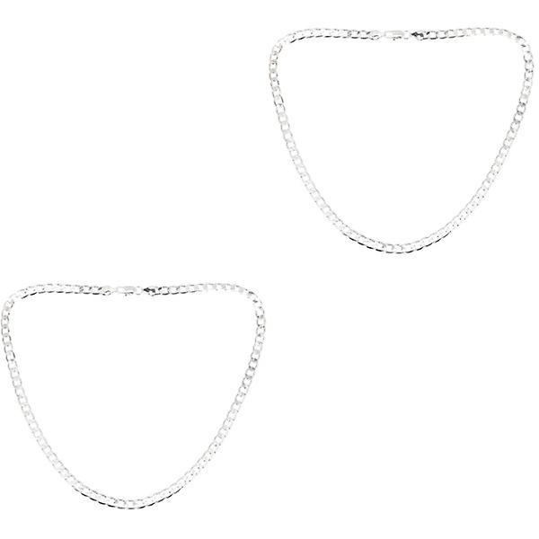 5 stk. Mænds Cuban Link Kæde Halskæde Trøje Kæde Halskæde Smykker Mands Gave 2 stk. 50x0.6cm 2pcs 50x0.6cm