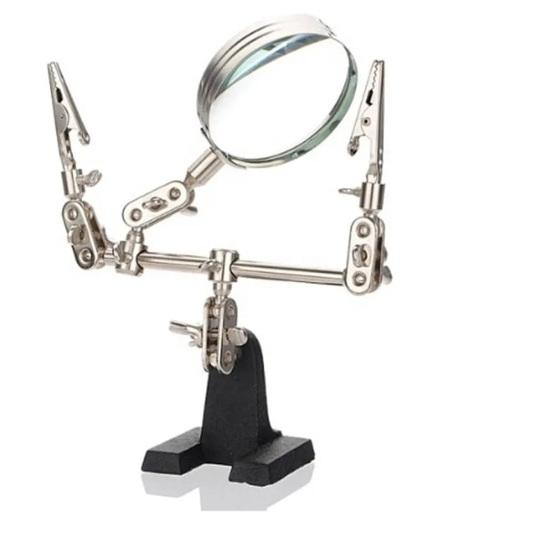 Smyckeförstoringsglas, 5X roterande förstoringsglas för smyckestillbehör med 2 klämmor som hjälper till att löda förstoringsglas Tredjehandsverktyg-