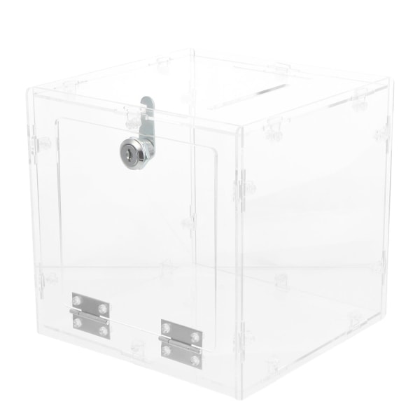 Klar akryldisplay Donationslåda Valurna Biljettförslag Container20X20X20CM 20X20X20CM