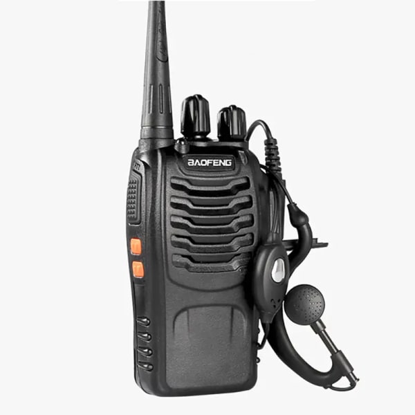 Trådløse kommunikasjonsradioer, regntett oppladbar walkie talkie med lang rekkevidde, høyttalertelefoner med mikrofon, ekstern intercom for byggherrer, vakter