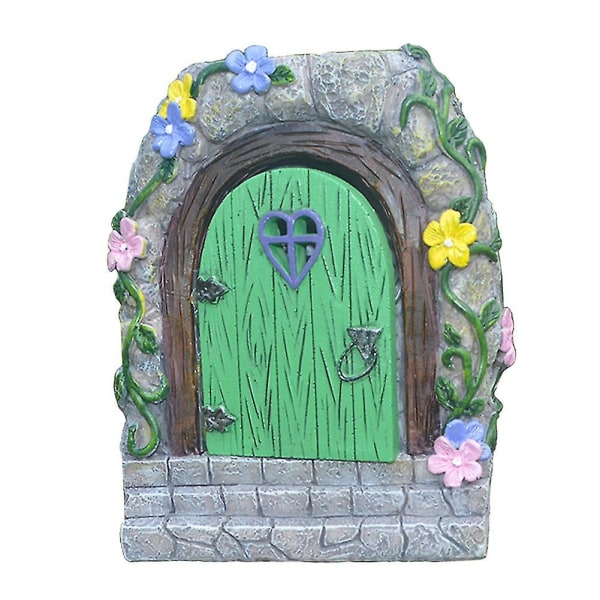 Kunstig Solcelledrevet Havelys Harpiks Ornamenter Simuleret Stenport Lysende Fe Have Statue Hjem