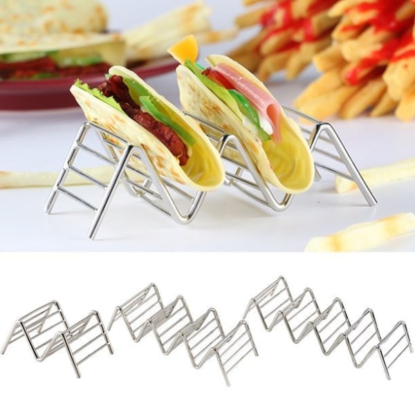Tortillaholder i rustfrit stål, rustfrit stål bestik, kan bages sikkert og til opbevaring af tacos, brød, pandekager osv. Velegnet