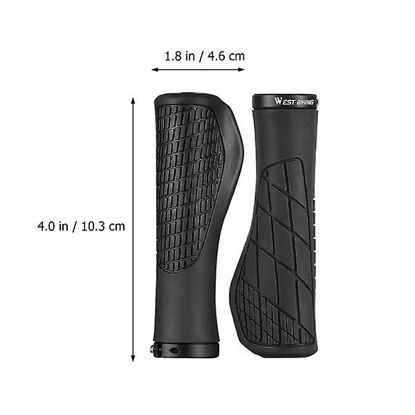 MTB Styregrep i Gummi, Sykkelgrep, Styredeksel, Erstatning, Sykkelstyregrep Black 10.3X4.6X3.2CM