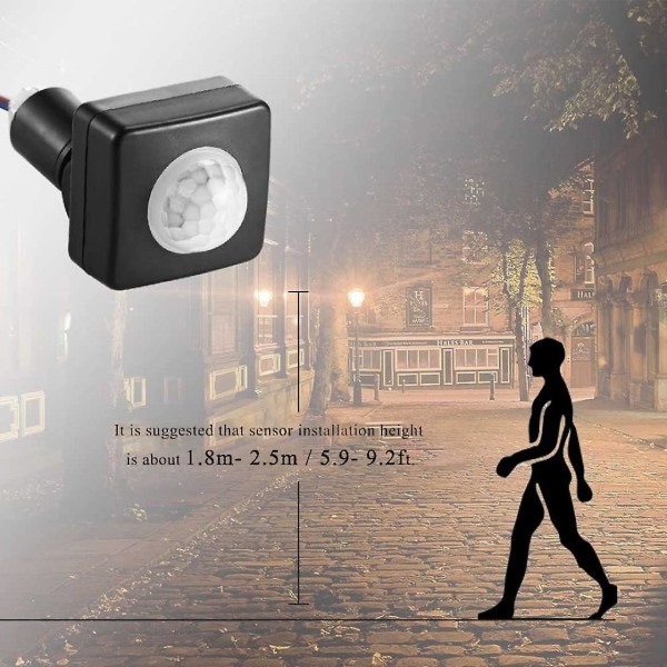 Ljusbrytare Infraröd Pir-brytare Infraröd Sensor Människokropp Infraröd Sensor Ultratunn Brytarsensor (2 st, Svart)