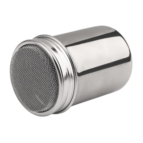Chokladströare i rostfritt stål Kakao Mjöl Kaffe Kanel Pulver Hink Dammvippa Tank Kök Filter Matlagningsverktyg (3 st, Silver)