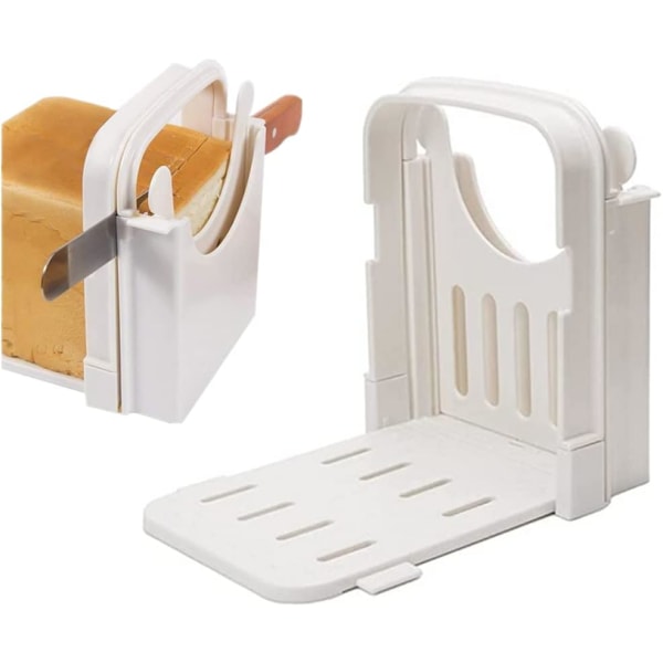 Brödskivare för Hembakat Bröd Justerbar 5 Tjocklekar Vikbar Bröd Cutter Maskin Skärning Sandwich Maker